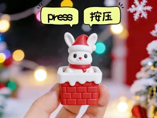 Christmas rabbit pressing toy圣诞兔按压玩具