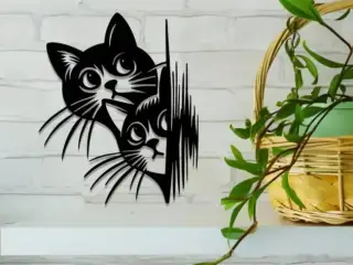 Twin Cats Wall Decor