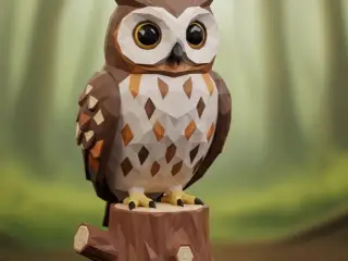 Buho Low Poly