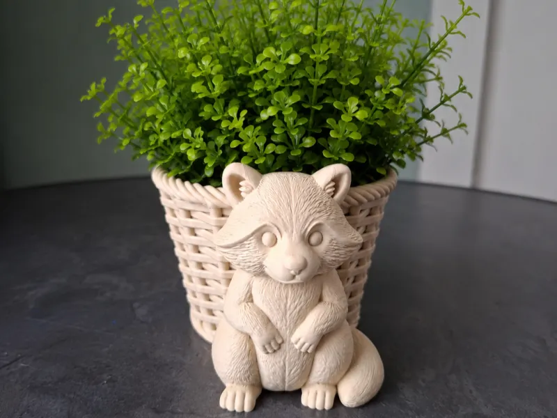 Cute Raccoon Planter