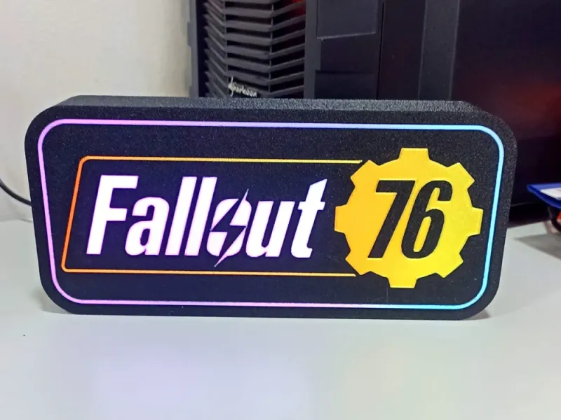 Fallout 76 Led Lamp -  Wall Art