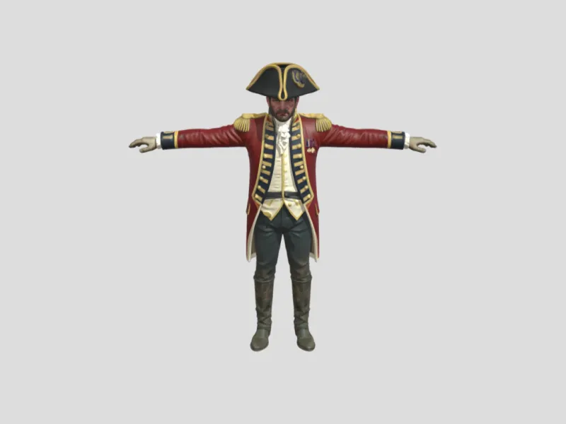 Napoleonic Redcoat at Attention
