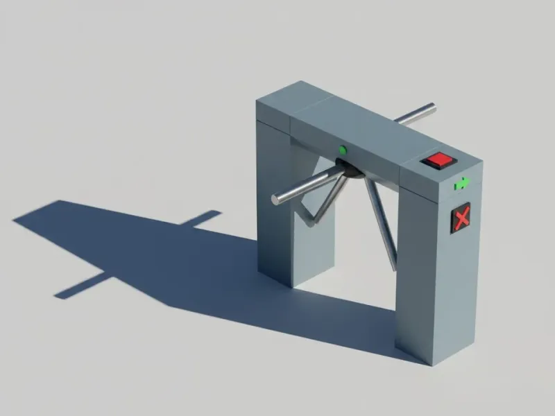 Low-Poly-Drehkreuztor