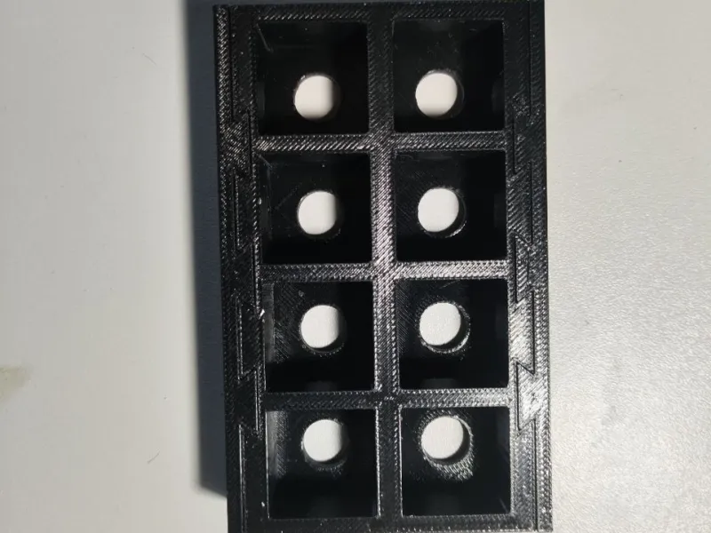 Suporte modular para cubos de teste 20*20*20 com tampões
