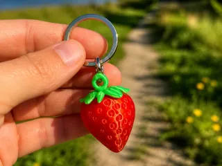 Strawberry Keychain – Cute Fruit Charm