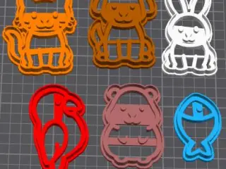 Domestic Animals Cookie Cutter Set – 3D Printable STL