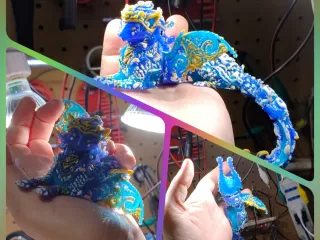 Dragon Tide Cat Flexy Print in place