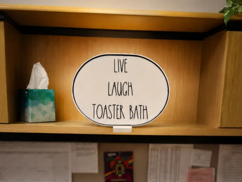Live Laugh Toaster Bath Sign