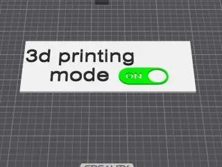 3d printing mode on