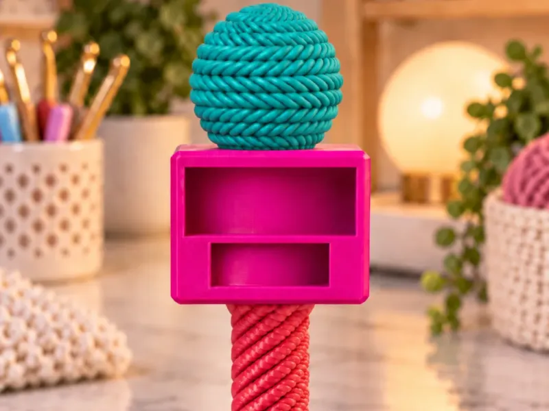 Microfone Creator Crocheteira tricoteira