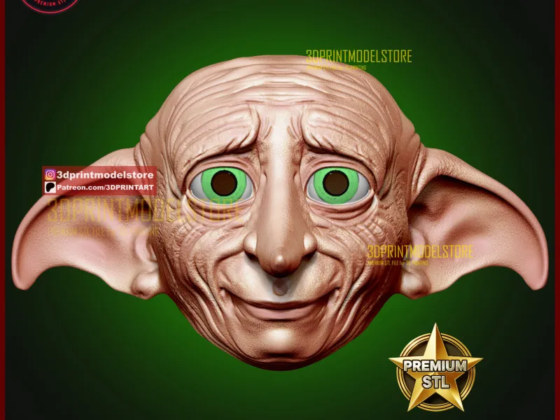 Dobby Head Mask - Dobby Helmet - Dobby the Elf - Halloween