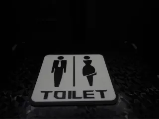 Toilet sign
