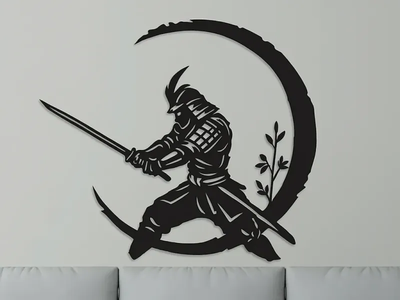 Samurai wandkunst