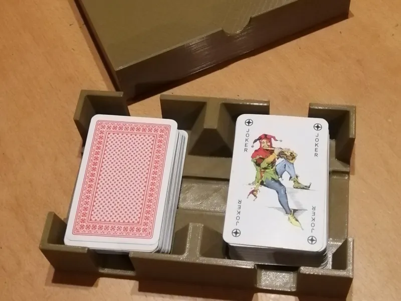 Dual Deck Playing Card Draw & Discard Holder+Storage lid