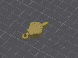Mini Flip Middle Finger Keychain