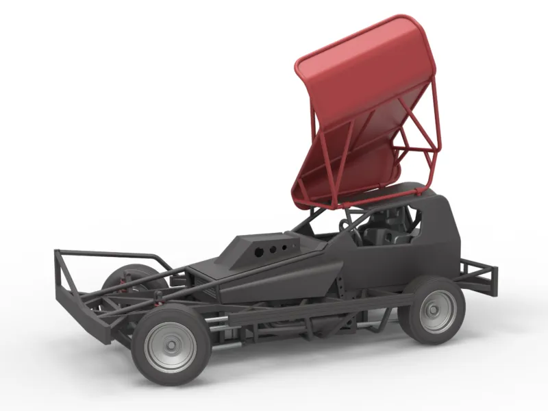 BriSCA Formula 1 Stock Car for Dirt while turning Scale 1:25