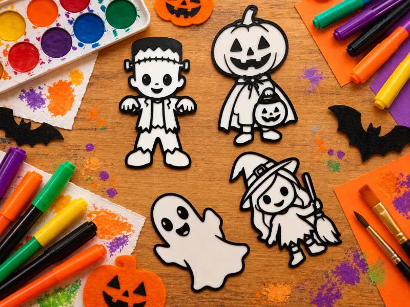 Halloween-Malfiguren für Kinder