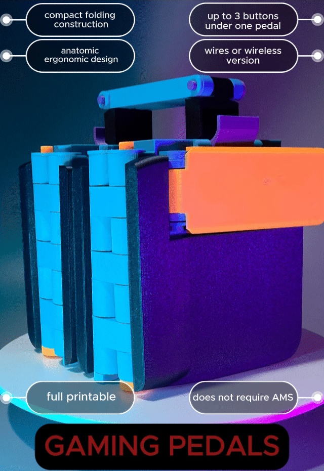 Wireless Gaming pedals (multi buttons)