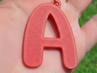 Initial A Keychain