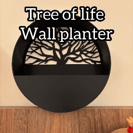 Tree of Life Wall Planter – Round 3D Printable Pot
