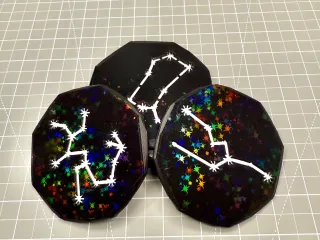 Constellation Coaster Set with Insertable Background