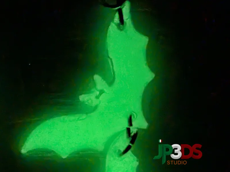 🦇 Modular Chained Glow-in-the-Dark Bat Earrings