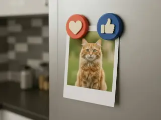 Like and Love emoji fridge magnet