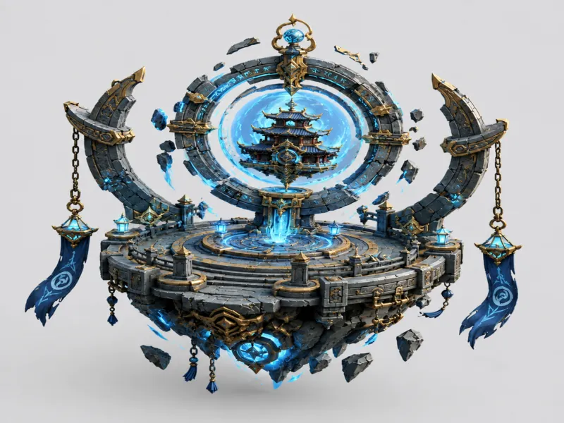 Fantasy Floating Temple Portal
