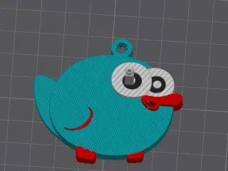 Cartoon Bird - NFC & Standard Keychain