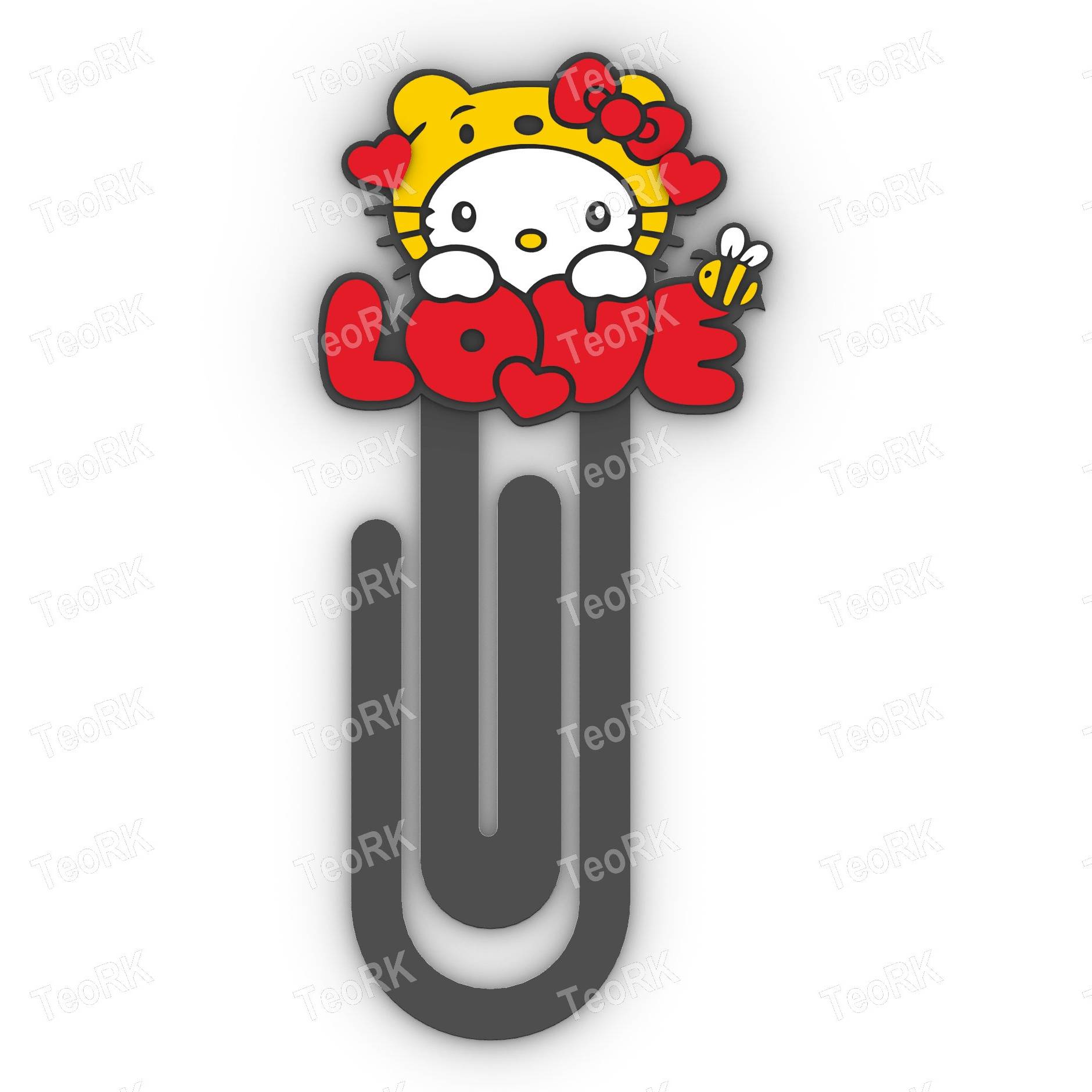 Paperclip HELLO KITTY WINNIE LOVE - bookmark
