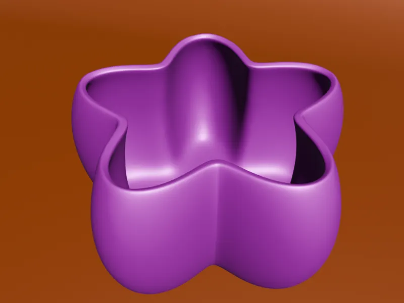 Modern star fruit bowl-Star Planter V3D ID-148