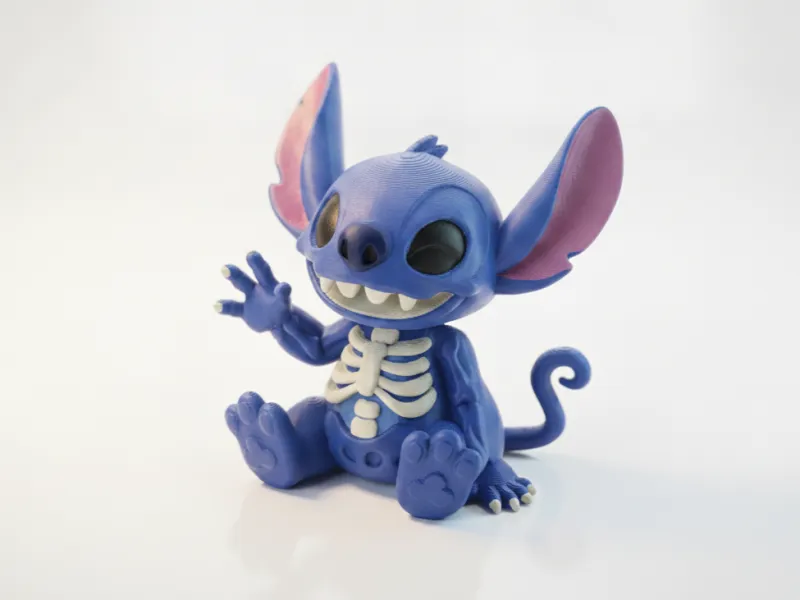 Stitch Skelett-Figur Cartoon 3D-druckbar