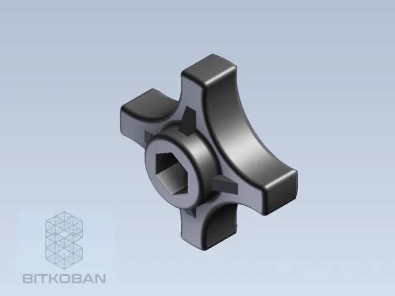 Heavy-Duty 4-Lobe Multi-Drive Knob (M6, M8, 1/4", 5/16")