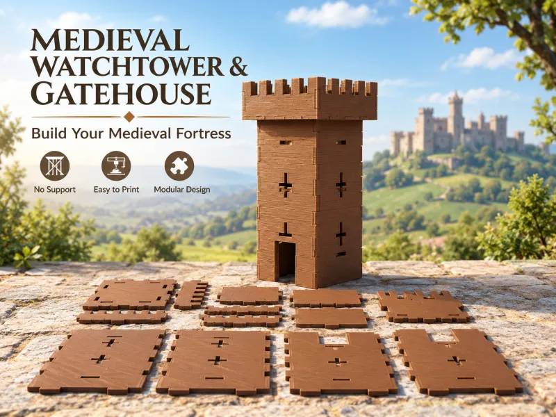 Medieval Watchtower & Gatehouse | Modular Castle 🏰