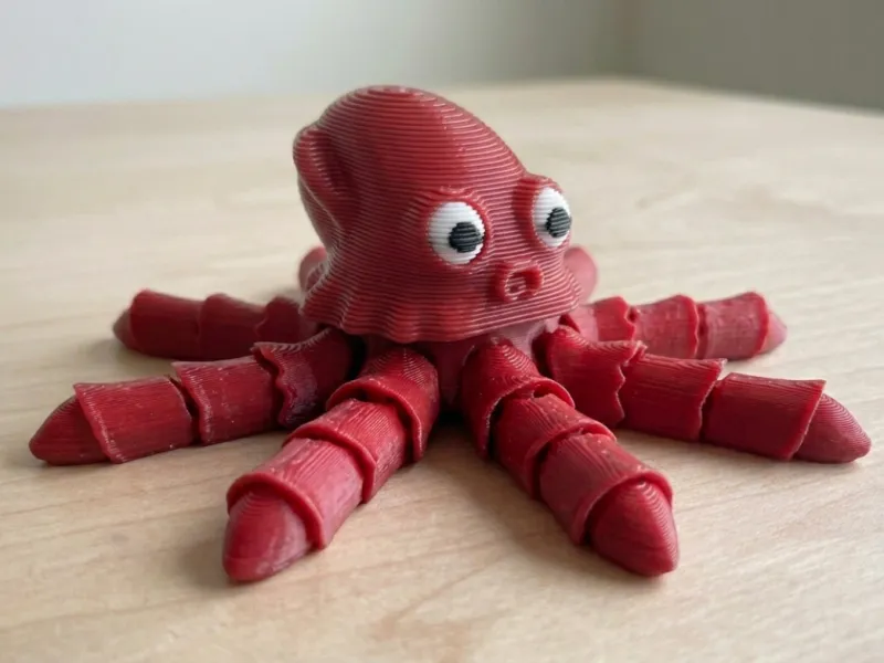 Flexi Octopus - Articulated Desk Toy (No Supports)