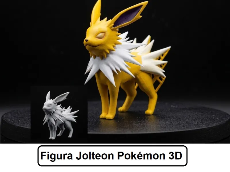 Figurine Jolteon Pokémon 3D | Modèle de collection peint