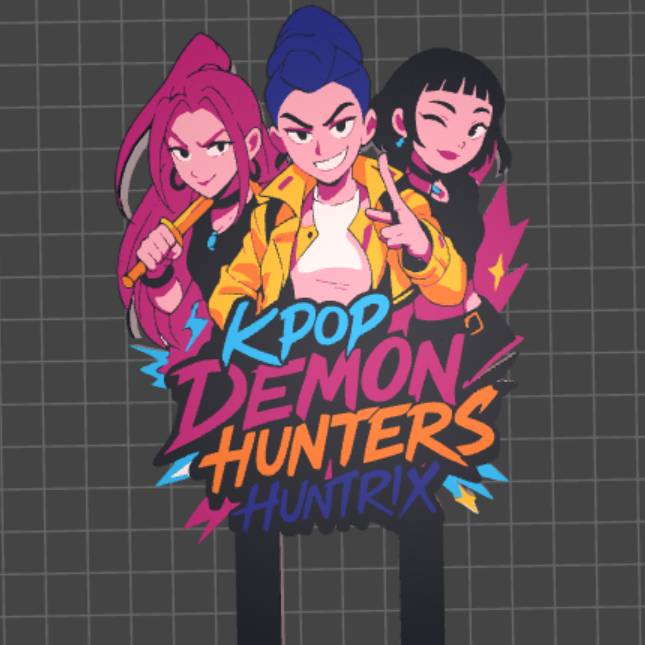 Kpop Demon Hunters Huntrix cake topper