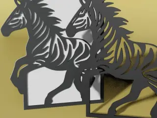 Zebra plus silhouette