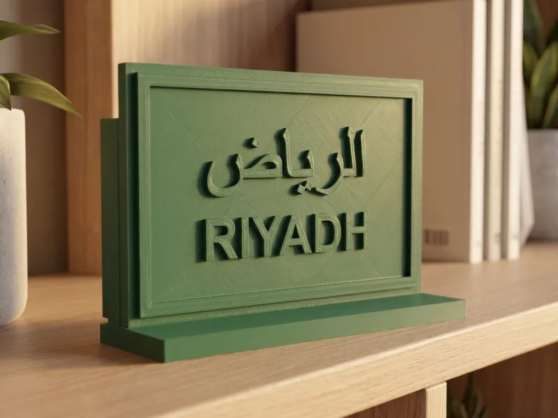 Saudi City Desk Plate Set – Riyadh Jeddah AlUla
