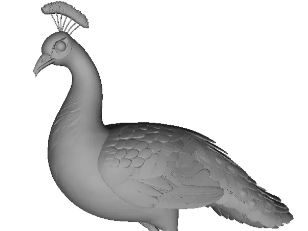 4618 Totem Color 3D Model of a Peacock animal STL DND ARTE
