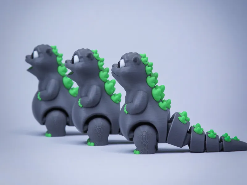 Happy Flexi pets'ten mafsallı oyuncak bebek Godzilla