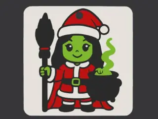 Witch Santa Keyring