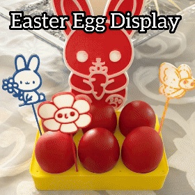 Easter Egg Display – Festive Stand with Bunny