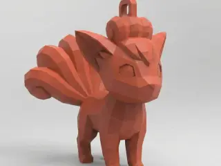Low Poly Vulpix Keychain | #37