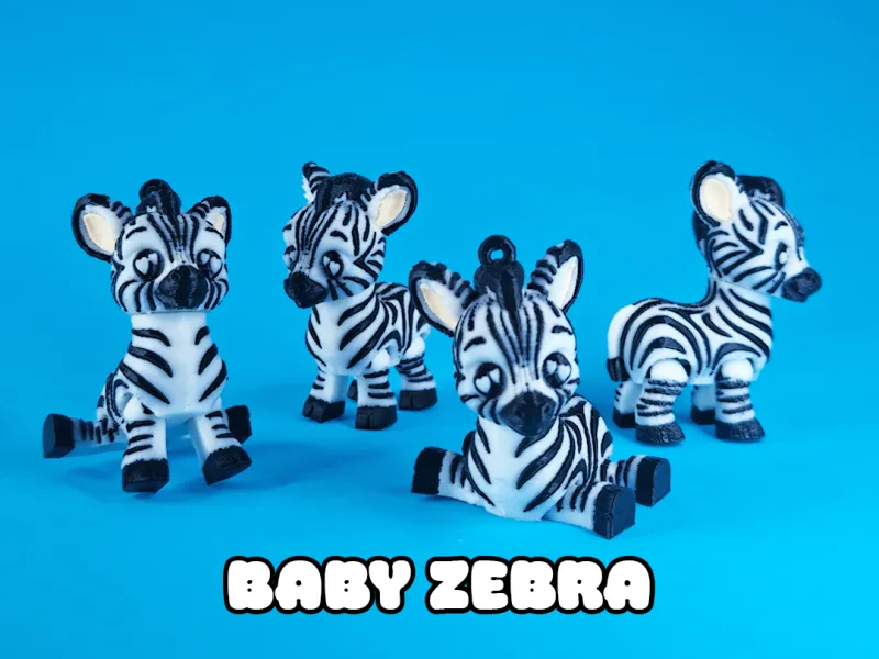 Flexi Baby Zebra – Adorable, Poseable, and Fun! 🦓🖤