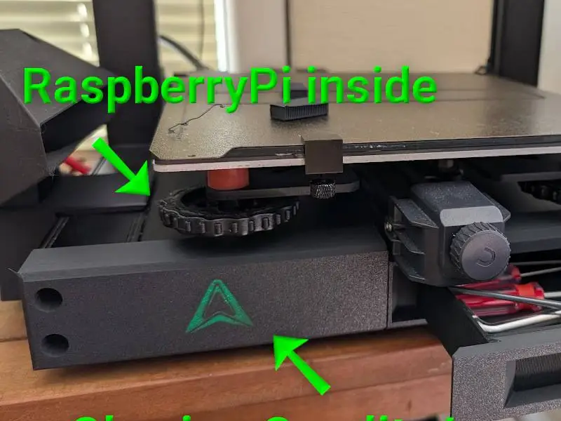 OctoPi-friendly front panel mod for Ender-3 S1
