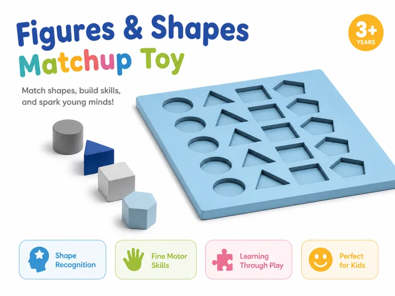 Small Figure and Shape matchup exercise for children.