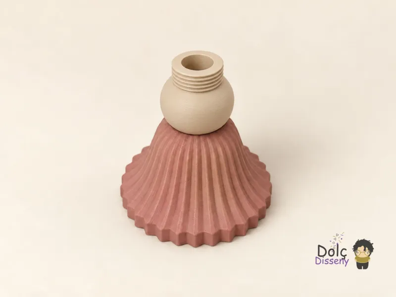 ALBA · Piédestal modulaire cannelé à sphères empilables