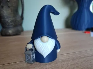 Midnight Lantern Gnome –Cozy Fantasy Night Watcher