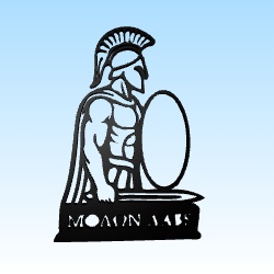 Hoplite spartiate avec la maxime "Molon Labe"
